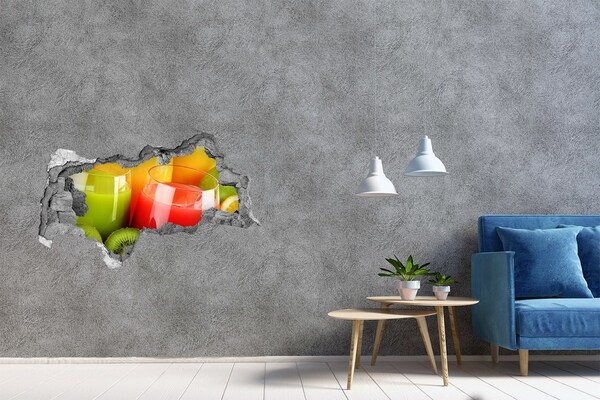 3D Wandtattoos Mauerdurchbruch Erfrischende Cocktails in den Tropen