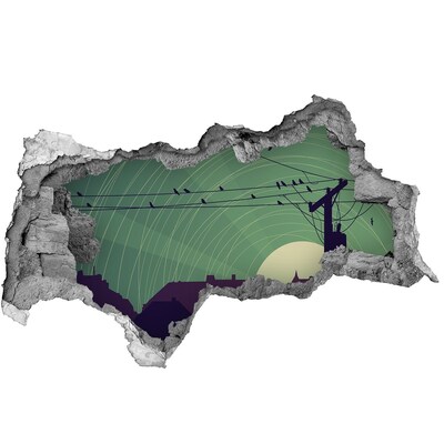 Wandtattoos Mauerdurchbruch Sonnenuntergang in der Stadt