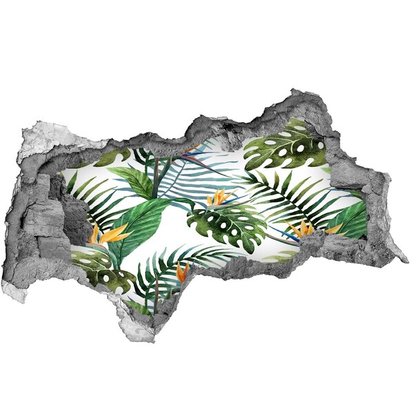 Wandtattoos Mauerdurchbruch Tropisches Paradies hinter der Mauer