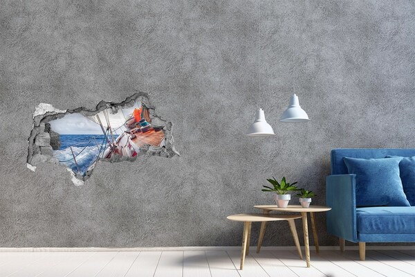 3D Wandtattoos Mauerdurchbruch Kreuzfahrt auf dem Meer