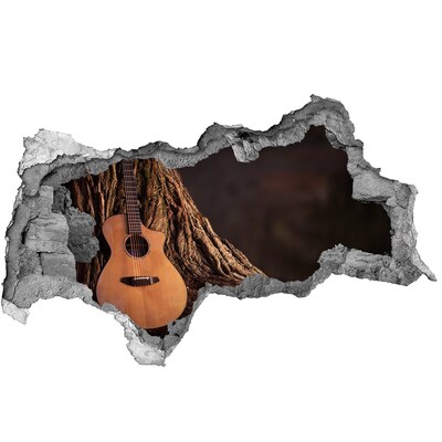 Wandbilder 3D Mauerdurchbruch Gitarre in der Natur