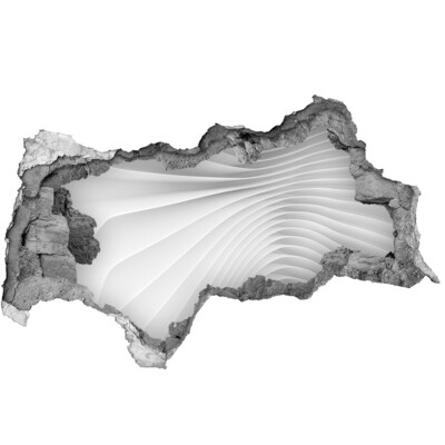 Mauerdurchbruch Aufkleber Zerbrochene Wand mit Spiegeleffekt