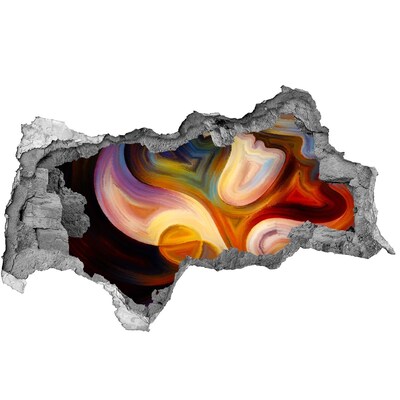 3D Wandtattoos Mauerdurchbruch Farbenfrohe abstrakte Landschaft