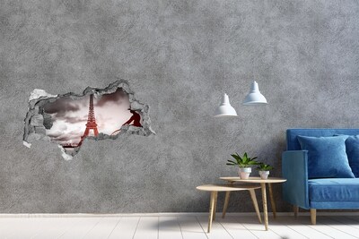 Wandtattoos Mauerdurchbruch Der Eiffelturm in Paris