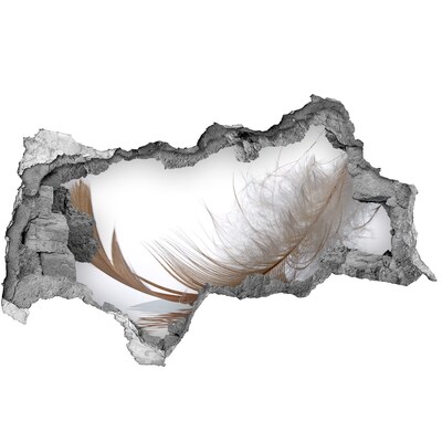 Mauerdurchbruch Aufkleber Zarte Federn im Wasser