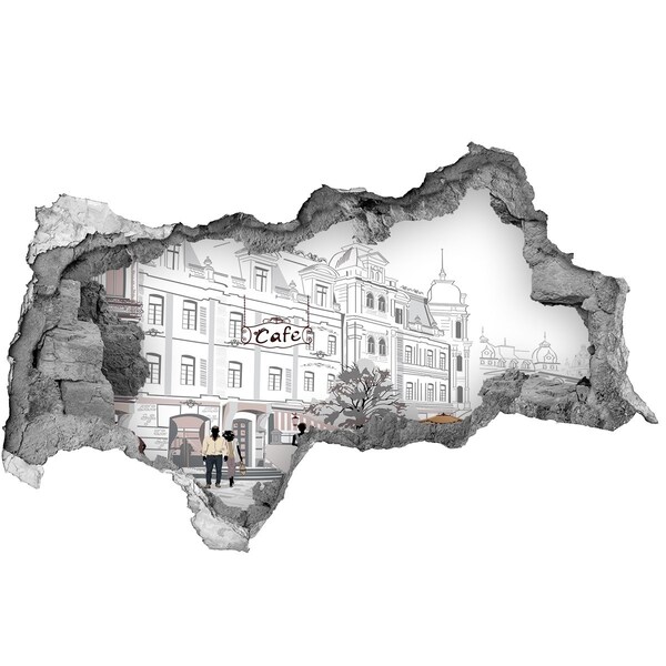 3D Wandtattoos Mauerdurchbruch Café im europäischen Stil