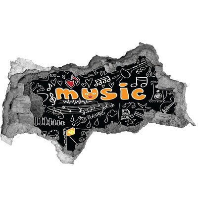 3D Wandtattoos Mauerdurchbruch Die musikalische Welt hinter der Mauer