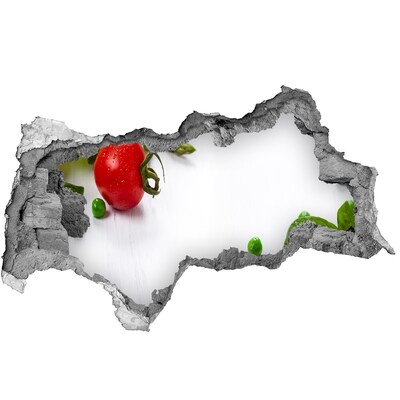 3D Wandtattoos Mauerdurchbruch Frisches Gemüse in der Küche