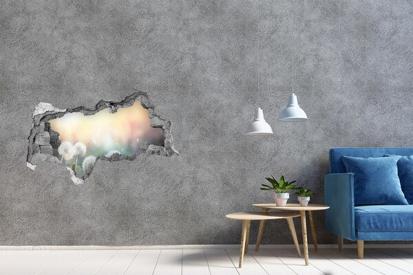 3D Wandtattoos Mauerdurchbruch Die Blumenwelt hinter dem Loch