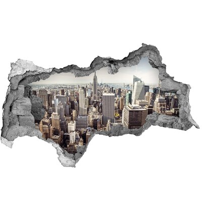 Mauerdurchbruch Aufkleber Blick auf New York
