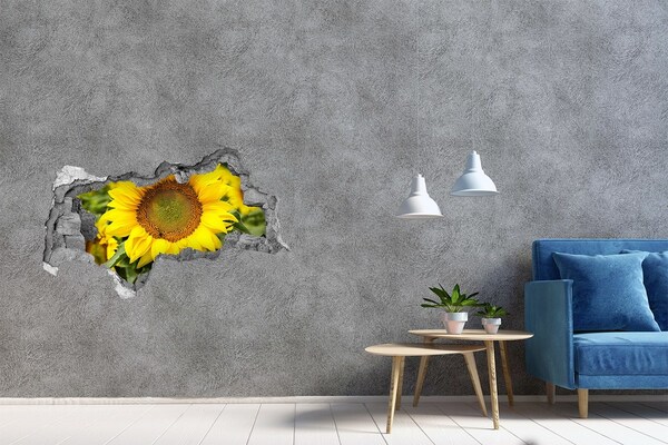 Wandtattoos Mauerdurchbruch Sonnenblume aus Beton
