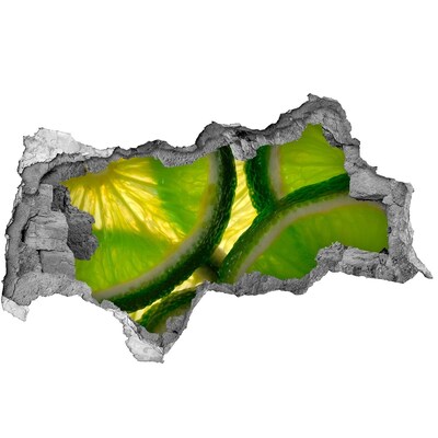 Mauerdurchbruch Aufkleber Saftige Limetten in einem kleinen Laden