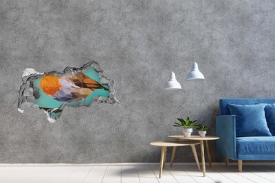 Wandtattoos Mauerdurchbruch Vogel in einem Loch in der Wand