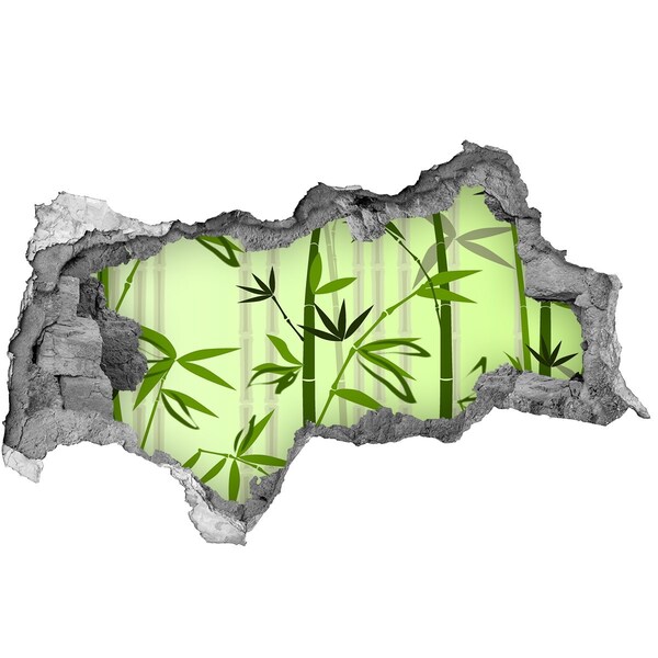 Wandtattoos Mauerdurchbruch Grüner Bambuswald