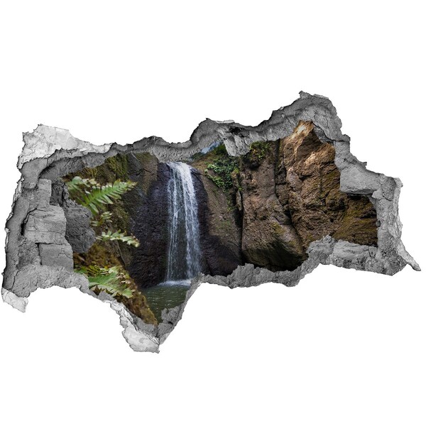 3D Wandtattoos Mauerdurchbruch Wasserfall zwischen den Felsen