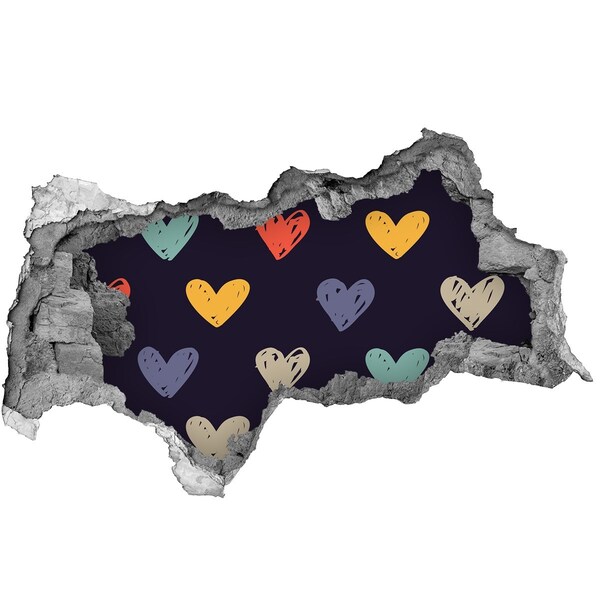 3D Wandtattoos Mauerdurchbruch Herz an der Wand