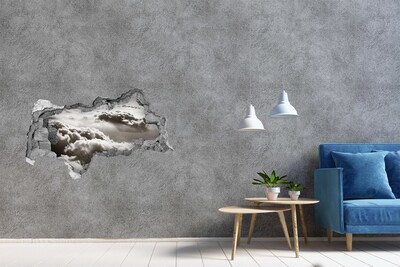 3D Wandtattoos Mauerdurchbruch Blick auf die Wolken