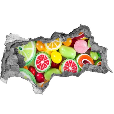 Wandbilder 3D Mauerdurchbruch Süßes Süßigkeitenparadies