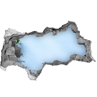 Wandtattoos Mauerdurchbruch Blauer Himmel hinter der zerstörten Mauer