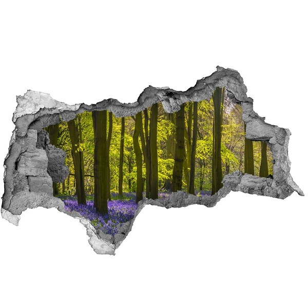 Wandbilder 3D Mauerdurchbruch Waldlichtung im Frühling