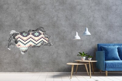 Mauerdurchbruch Aufkleber Geometrie im Loch