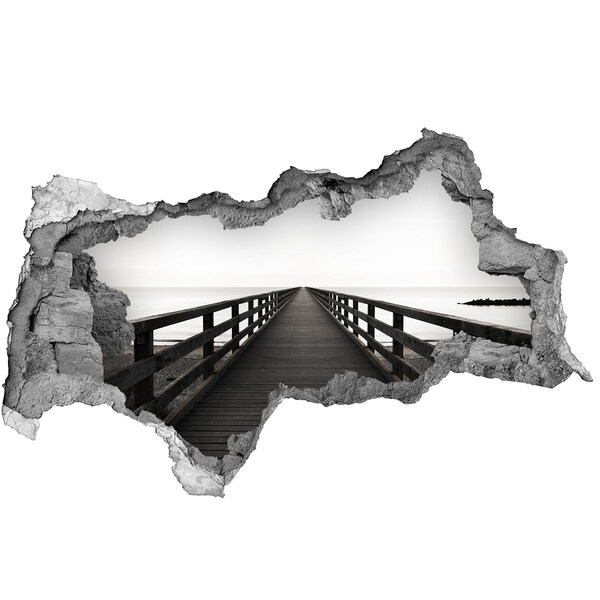 Wandbilder 3D Mauerdurchbruch Pier am Meer