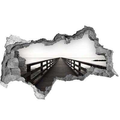 Wandbilder 3D Mauerdurchbruch Pier am Meer