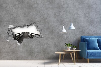 Wandbilder 3D Mauerdurchbruch Pier am Meer