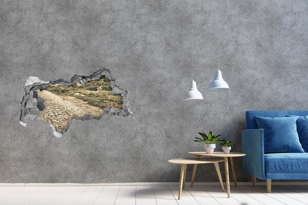 Mauerdurchbruch Aufkleber Eine bezaubernde Landstraße