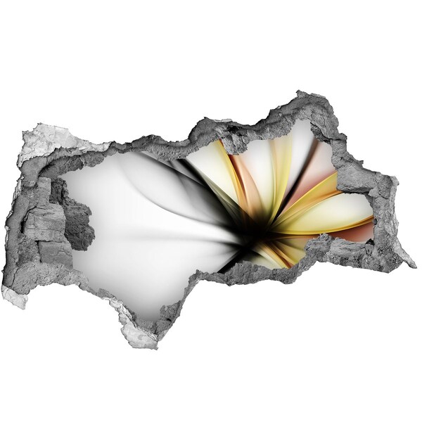 Wandbilder 3D Mauerdurchbruch Eine zerbrochene Mauer mit einem abstrakten Muster