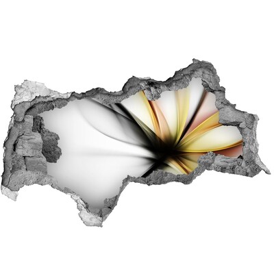 Wandbilder 3D Mauerdurchbruch Eine zerbrochene Mauer mit einem abstrakten Muster