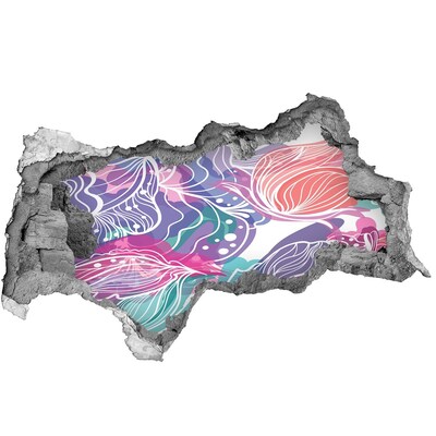 Wandtattoos Mauerdurchbruch Florale Muster für kleine Läden