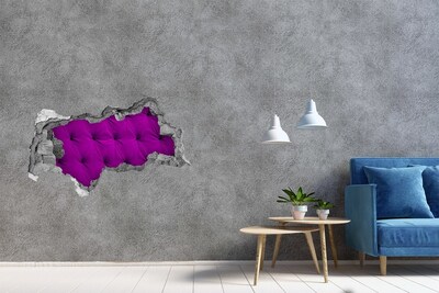 3D Wandtattoos Mauerdurchbruch Fuchsiafarbene Tapete in einem Loch in der Wand