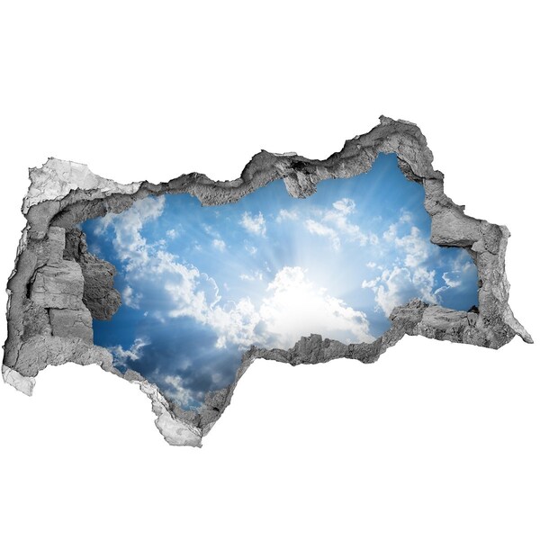 3D Wandtattoos Mauerdurchbruch Himmel mit Sonnenstrahlen