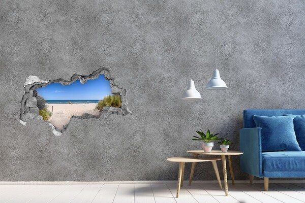 Wandbilder 3D Mauerdurchbruch Strand am Meer