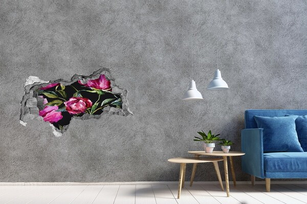 Wandtattoos Mauerdurchbruch Blumenwandbild „Loch in der Wand“