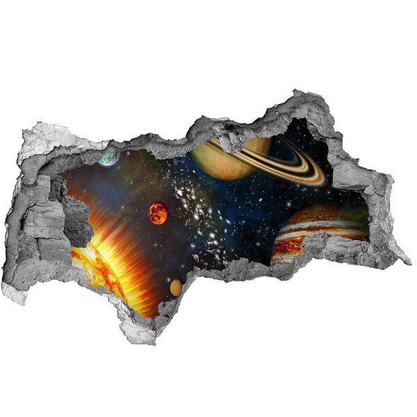 Mauerdurchbruch Aufkleber Kosmische Explosion