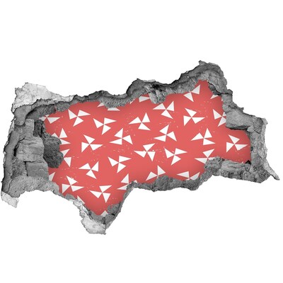 3D Wandtattoos Mauerdurchbruch Muster in einem Rotton