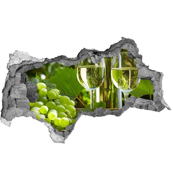 Wandbilder 3D Mauerdurchbruch Wein im Weinberg