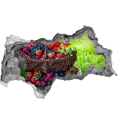 Mauerdurchbruch Aufkleber Ein Korb voller Waldfrüchte