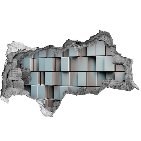 3D Wandtattoos Mauerdurchbruch Moderne Backsteinmauer