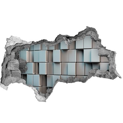 3D Wandtattoos Mauerdurchbruch Moderne Backsteinmauer