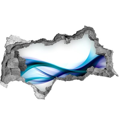 Wandbilder 3D Mauerdurchbruch Eine Welle in einem Betonloch
