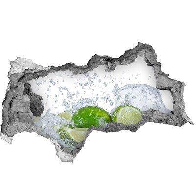 Wandbilder 3D Mauerdurchbruch Ein erfrischender Cocktail mit Limette