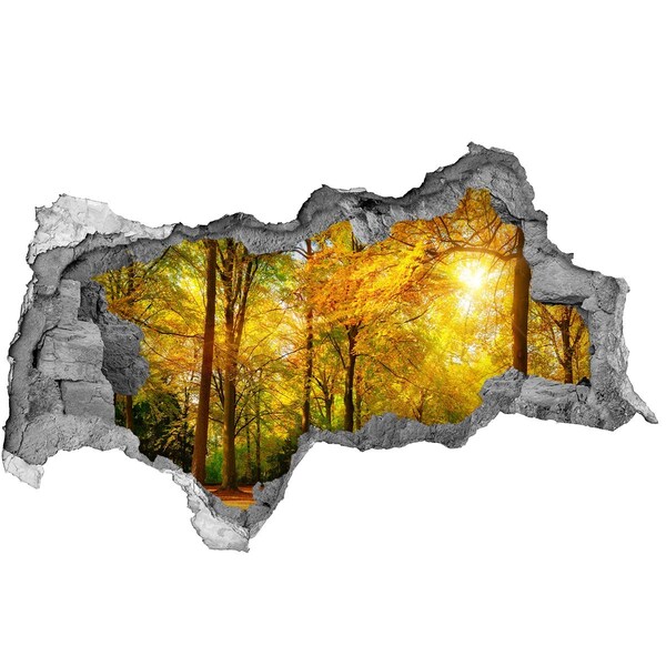 3D Wandtattoos Mauerdurchbruch Herbst im Wald