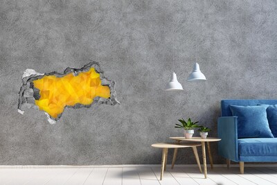 3D Wandtattoos Mauerdurchbruch Der goldene Riss in der Wand