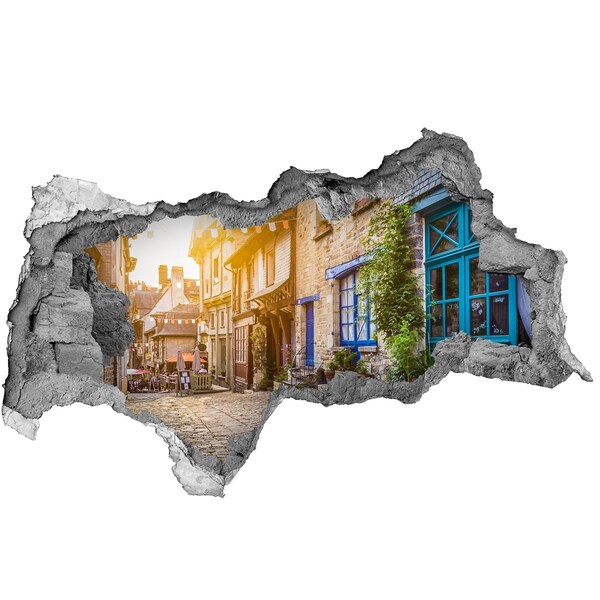Wandbilder 3D Mauerdurchbruch Eine charmante Straße in der Stadt