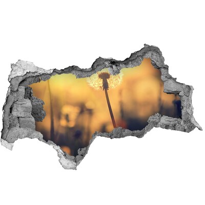 Wandtattoos Mauerdurchbruch Löwenzahnblüte in den Sonnenstrahlen