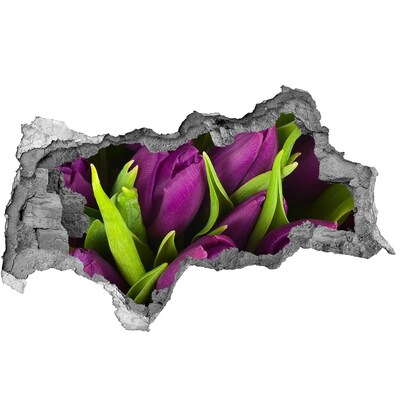 3D Wandtattoos Mauerdurchbruch Blumen aus Beton