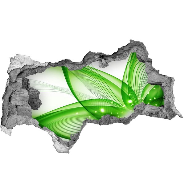 3D Wandtattoos Mauerdurchbruch Grüne Lichtwelle